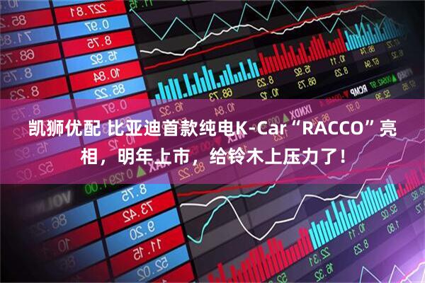 凯狮优配 比亚迪首款纯电K-Car“RACCO”亮相，明年上市，给铃木上压力了！